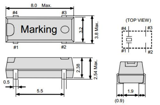 8038 32.768 kHz SMD Crystal G306 Series.png